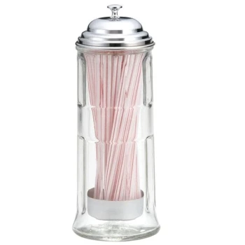 TableCraft H714CH Glass Countertop Straw Dispenser