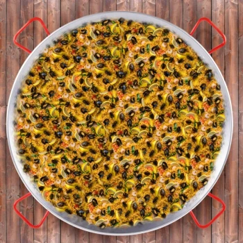 Matfer Bourgeat 35 1/2" Polished Carbon Steel Paella Pan 071052