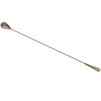 Barfly® M37011ACP 17 1/8" Antique Copper-Plated Finish Stainless Steel Japanese Style Bar Spoon