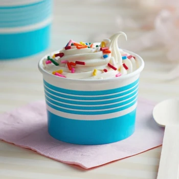 Choice 4 oz. Blue Paper Frozen Yogurt / Food Cup - 1,000/Case