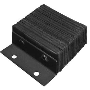Ideal Warehouse 10" x 4" x 12" Horizontal Laminated Dock Bumper with Flat Side ECONO-LB410-12/P1