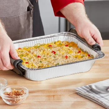 Choice Half Size Heavy-Duty Foil Steam Pan Deep 2 9/16" Depth - 20/Pack