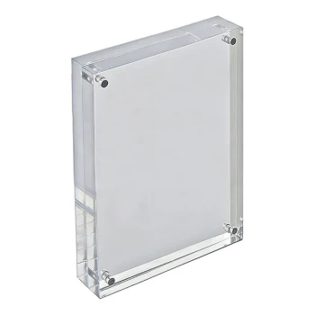 Azar Displays 5" x 7" Landscape / Portrait Acrylic Magnetic Block Frame 104434-GS
