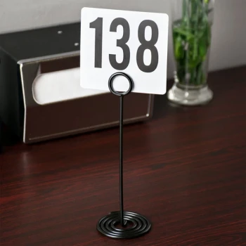 American Metalcraft NSB8 8" Black Swirl Base Card Holder