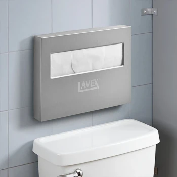 Lavex Stainless Steel Surface-Mounted Toilet Seat Cover Dispenser