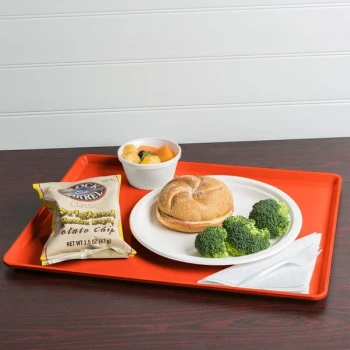 Cambro 1418D220 14" x 18" Citrus Orange Dietary Tray - 12/Case