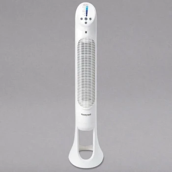 Honeywell HWLHYF260 QuietSet 32 7/8" White 5-Speed Oscillating Tower Fan