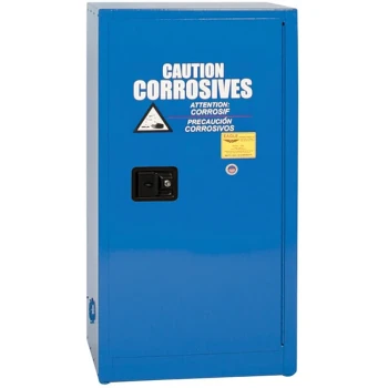 Eagle Manufacturing CRA1905X Blue Space Saver Metal Acid / Corrosive Safety Cabinet with Self-Closing Door, 2 Shelves, and 16 Gallon Capacity