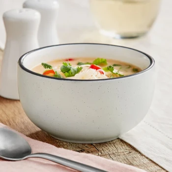 Acopa Embers 13 oz. Gray Matte Stoneware Bowl - 12/Case