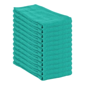 Hospeco 16" x 26" Hunter Green 100% Cotton Huck Towel - 12/Pack