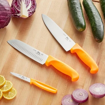 Choice 3-Piece Knife Set with Neon Orange Handles