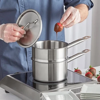 Vigor SS1 Series 2 Qt. Stainless Steel Double Boiler Set