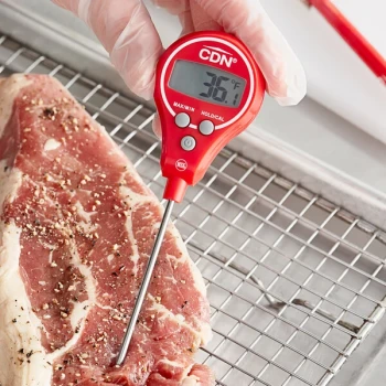 CDN DTL572R 4 5/16" Red Waterproof Digital Pocket Probe Lollipop Thermometer