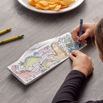 Choice Kids Dino Coloring Disposable Overseas Cap - 100/Pack