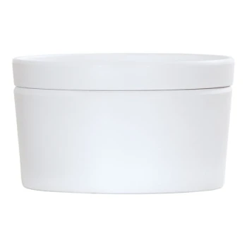 Cal-Mil 5" White Round Melamine Bento Box - 3/Case