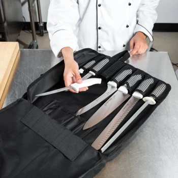Dexter-Russell 20153 SofGrip 7-Piece White Handle Cutlery Set