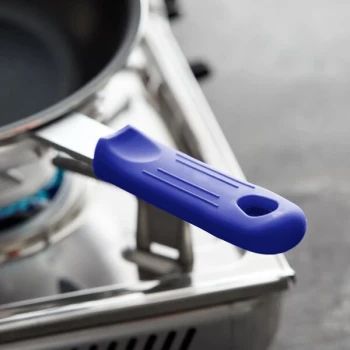 Choice Blue Removable Silicone Pan Handle Sleeve for 7" and 8" Aluminum Fry Pans