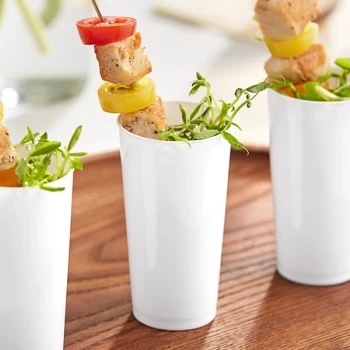 Choice White Round Plastic Mini Cup 2.5 oz.