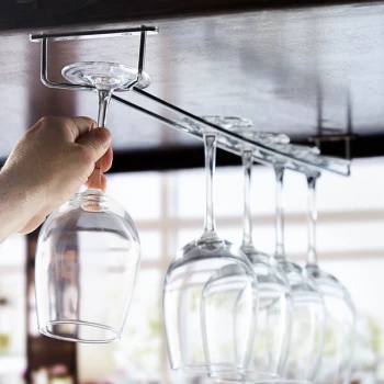 Regency 24" Chrome Plated Glass Hanger Rack