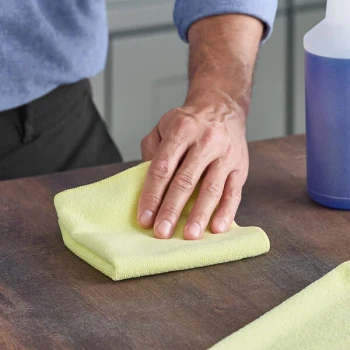 Advantage Supplies 12" x 12" Yellow Microfiber General Purpose Cloth - 12/Case