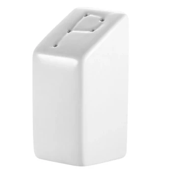Bright White Square Porcelain Pepper Shaker - 48/Case