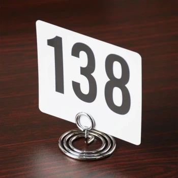 American Metalcraft NSC1 1 1/2" Chrome Swirl Base Card Holder