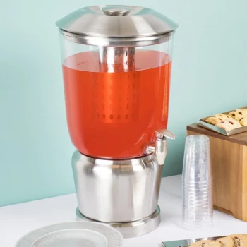 TableCraft 75 2.5 Gallon Stainless Steel / Tritan™ Beverage Dispenser