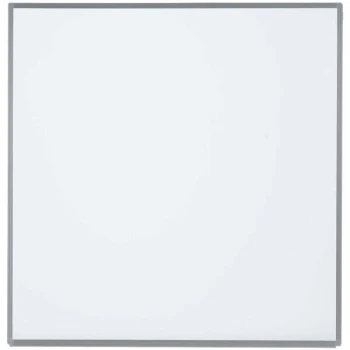 Aarco ERP4848 Designer Series 48" x 48" Radius Corner White Porcelain Enamel on Steel Markerboard with Aluminum Frame