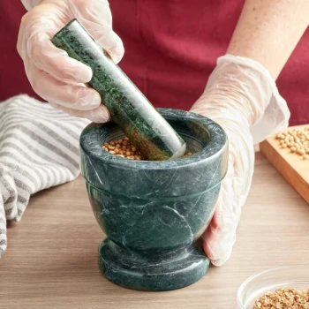Fox Run 4" Green Marble Mortar and Pestle Set