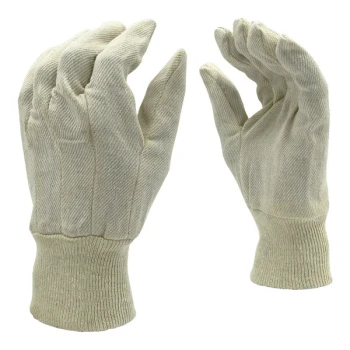 Cordova Men's Premium Cotton Canvas Work Food-Safe Gloves - Large - 12/Pack