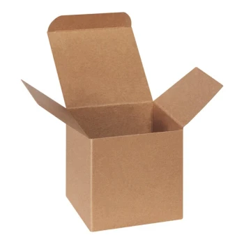 Lavex 4" x 4" x 4" Kraft Reverse Tuck Carton - 250/Case