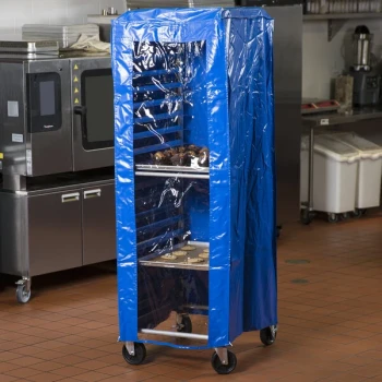 Regency 63" Blue 12 Mil Vinyl Bun Pan Rack Cover
