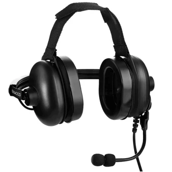 Kenwood KHS-10D-BH Heavy-Duty Behind-the-Head Headset with Noise-Canceling Boom Mic for NX-P Series and TK-3000