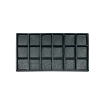14" x 7 3/4" x 1/2" 18-Compartment Black Velvet Jewelry Tray Insert for 6455 and 6456