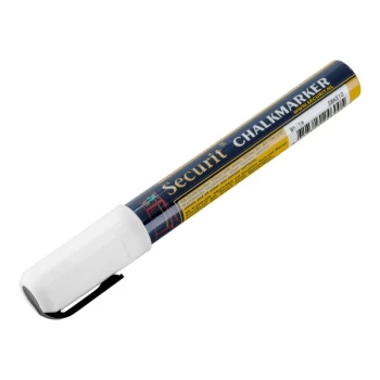American Metalcraft BLSMA510WT Securit All-Purpose Small Tip White Chalk Marker - 2/Pack