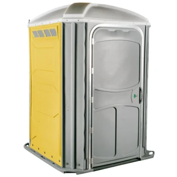 PolyJohn PH03-1009 Comfort XL Yellow Wheelchair Accessible Portable Restroom - Assembled