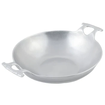 Bon Chef 6051P 21" 8 Qt. Pewter-Glo Wok with Handles