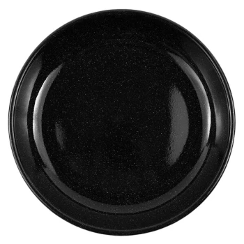 Crow Canyon Home K114BLA Stinson 10 1/2" Black Speckle Enamelware Pasta Plate