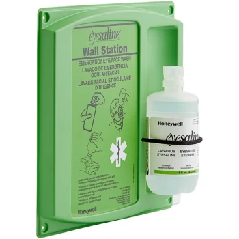 Honeywell Eyesaline 16 oz. Single Bottle Sterile Eyewash Wall Station 32-000460-0000-H5