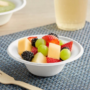 EcoChoice 8 oz. Compostable White Plant Fiber Bowl - 125/Pack