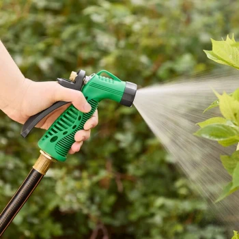 Regency 3/4" Plastic Garden Spray Nozzle with Green Plastic Handle