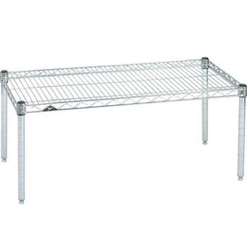 Metro P1836BR 36" x 18" x 14" Super Erecta Brite Wire Dunnage Rack - 800 lb. Capacity
