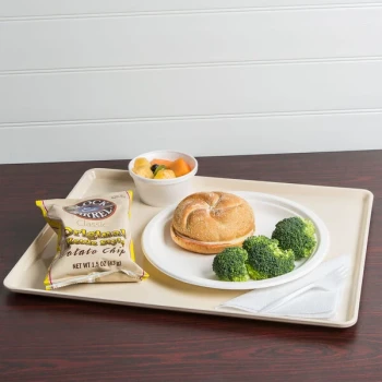 Cambro 1418D538 14" x 18" Cottage White Dietary Tray - 12/Case