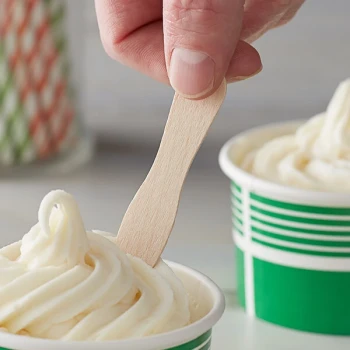 Choice 3" Eco-Friendly Unwrapped Wooden Taster Spoon - 50/Pack
