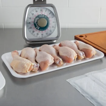 CKF 88125 (#25S) White Foam Meat Tray 15" x 8" x 5/8" - 250/Case