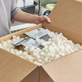 Lavex Compostable Starch Packing Peanuts - 3 Cu. Ft.