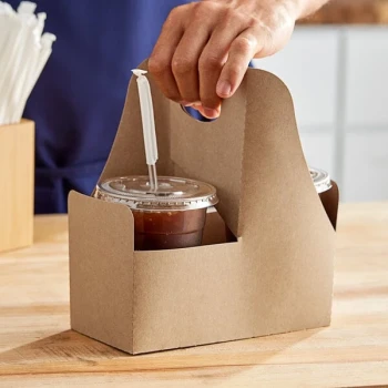 Choice 2-Cup 12-32 oz. Drink Carrier with Handle - 250/Case