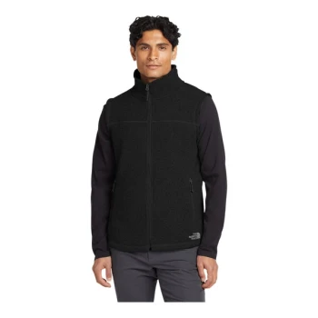The North Face NF0A47FA Unisex Customizable Black Heather Sweater Vest - Fleece - 3X
