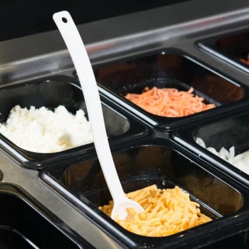 Cambro SPO10CW 0.75 oz. White Camwear® Solid Salad Bar / Buffet Spoon