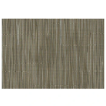 RITZ® 64910 19" x 13" Camel Grass Cloth PVC Coated Placemat - 12/Pack